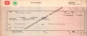 Zugticket von 1994 Deutsche Bahn : - Picture 1 of 2