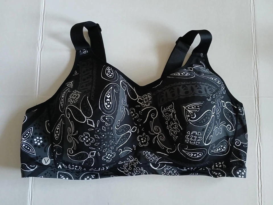 Sujetador LIVI para Lane Bryant para mujer 44DD negro blanco cachemir cobertura completa con aros Foto 1 de 4