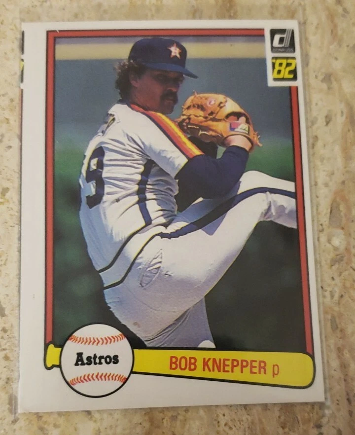 Donruss 82 Bob Knepper Errors Baseball Card Miscut - Image 1 of 4