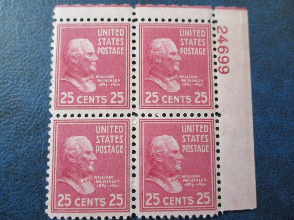 William McKinley plate block 4 #829 - Image 1 of 1
