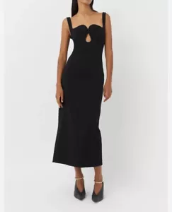 Camilla And Marc Dress Au 10 US 6 NEW Brixton Black Midi Cocktail Evening - Picture 1 of 14