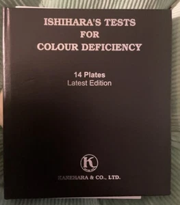 14 Plate Ishihara’s Tests For Color Blindness Colour Deficiency Latest Edition - Picture 1 of 7