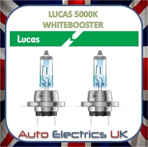 H7 LLB477 5000K WHITEBOOSTER BULB HALOGEN HEADLIGHT HEADLAMP X 2 BULBS LUCAS - Picture 1 of 7