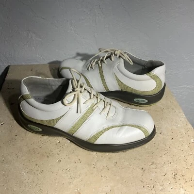 Zapatos de botín de golf Ecco para mujer 37/US 6-6,5 de cuero blanco verde punto de choque Foto 1 de 4