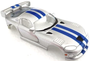 CUERPO Dodge Viper GTS-R Silver Xtraction SlotCar para AFX Auto World - Imagen 1 de 8