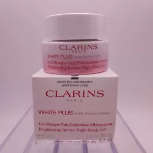 Clarins White Plus Pure Translucency Brightening Revive Night Mask Gel 1.7oz - Picture 1 of 6