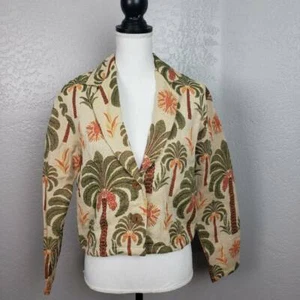 New Identity Vintage Blazer Jacket Hawaiian Tropical Buttons Front Small NWT - Bild 1 von 10
