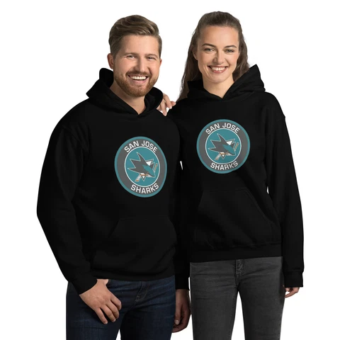 San Jose Sharks Black Pullover Hoodie | Sizes to 5XL Cover
