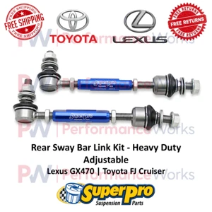Superpro Rear Sway Bar Link Kit HD Adjustable For Toyota FJ Cruiser, Lexus GX470 - Picture 1 of 7