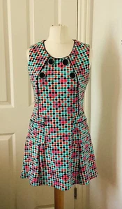 Retro Mini Dress Vintage Look Polka Dot, ModGogo, Party/Casual, 1960/70s, Size S - Picture 1 of 12