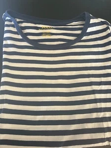 Polo Ralph Lauren top Medium blue stripe short sleeve tee BNWOT - Picture 1 of 3