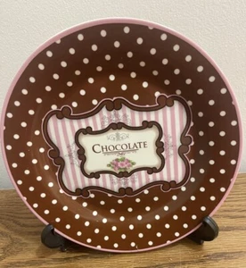 TRISA 8" Teller mit Schokolade, Blume & Tupfen Design. - Bild 1 von 5