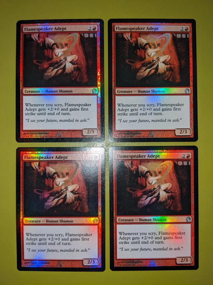 FOIL Flamespeaker Adept x4 Theros 4x Magic the Gathering MTG - Image 1 of 1
