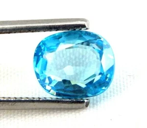 SHOLA Echt 3,26 Ct Natürlicher Blau Zirkon aus Kambodscha - Bild 1 von 2