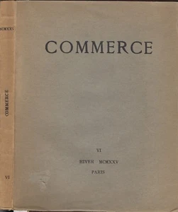 COMMERCE publié par Paul VALÉRY L P Fargue V Larbaud Édit N°2247/2850 Hiver 1925 - Picture 1 of 12