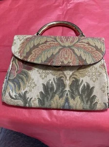Vintage Cara Purse Flowers Clutch Bag 1950-60s Made In USA Excellent Condition - Picture 1 of 12