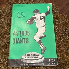 Houston Astros vs SF Giants May 1971 Official Scoreboard Program Larry Dierker