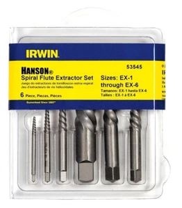 JUEGO EXTRACTOR DE TORNILLO DE 6 PIEZAS IRWIN HANSON # 53545 FLAUTA ESPIRAL EX1-EX6 - ESTADOS UNIDOS - Imagen 1 de 12