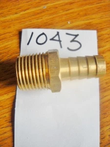 Messing Fitting 1/2 Schlauch Widerhaken 1/2 Außenrohrgewinde - Bild 1 von 2