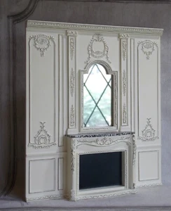 Casa delle Bambole Parete Parete Camino Specchio Silicone Gomma Stampo - Foto 1 di 5