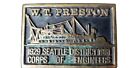 Vintage Messing W.T. Preston 1929 Seattle District 1981 Corps of Engineers Schnalle