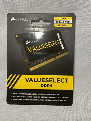 CORSAIR VALUE SELECT 4GB DDR4 2133MHZ. NEW IN SEALED PACKAGE - Image 1 of 4
