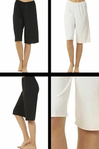 100% COTTON CULOTTE SLIP WAIST SIZES 10, 12, 14, 16, 18, 20, 22, 24, 26, 28, 30 - Picture 1 of 18