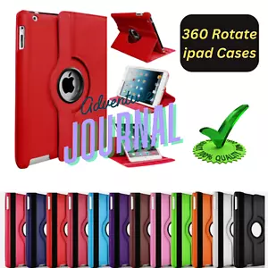 360° Leather Case for iPad Air 2 3 4 5 9.7 10.5 10.9 Pro 12.9 9.7 10.5 11 6 Gen - Picture 1 of 35