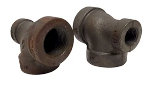 Pair (2) of Anvil Iron Reducing Tee Pipe Fittings - 1x1/2x1" FNTPxFNTPxFNTP - Picture 1 of 6