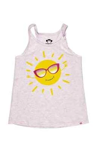 Appaman Tank Top Girls 14 Pink Graphic Print Cotton Blend Twisted Strap JDM1039 - Picture 1 of 10