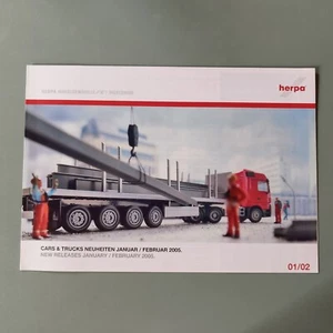 HERPA  toy cars and trucks German/English  brochure / catalog Jan/Febr 2005 - Picture 1 of 12