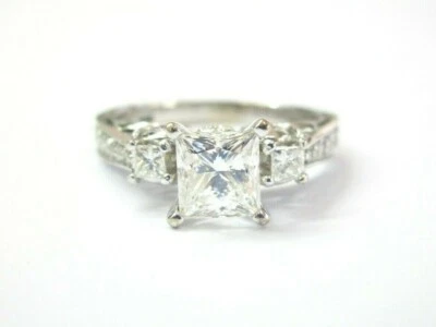 Scott Kay Princess Cut Diamond Engagement Ring 1.26Ct F-SI1 - Image 1 of 4
