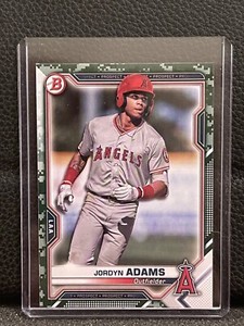 2021 Bowman Prospects CAMO Jordyn Adams #BP-30 Los Angeles Angels