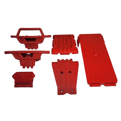 Juego de parachoques placas de deslizamiento delanteras y traseras Arrma Gorgon rojo montaje batería puerta bandeja Foto 1 de 4