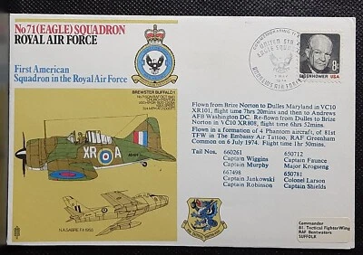 (USA-239) USA 1974 FDC No.71 (Eagle) Squadron RAF, First American Squadron - Image 1 of 2