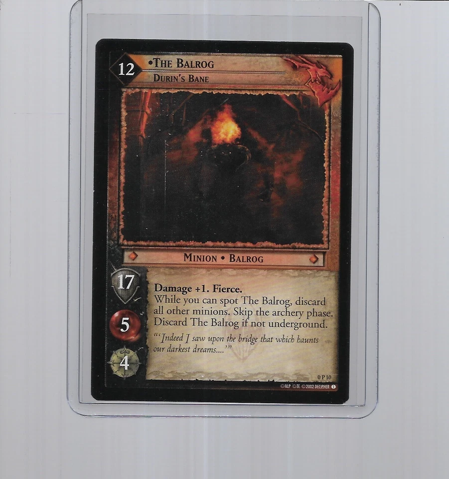 2002 LORD OF THE RINGS GAME FELLOWSHIP OF THE RING ANTHOLOGY THE BALROG #0P10 - Image 1 of 1