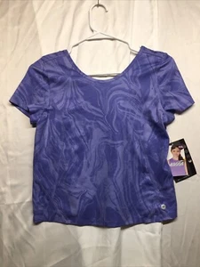 Avia Girls Stretch Purple Short Sleeve Ballerina Top Shirt Size XXL (18) NWT - Picture 1 of 11