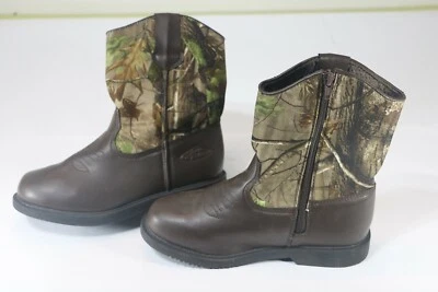 RealTree Kids Boy’s Boots, Dustin Jr. Upper Fabric Camouflage Hunting, Size 5 M - Image 1 of 4