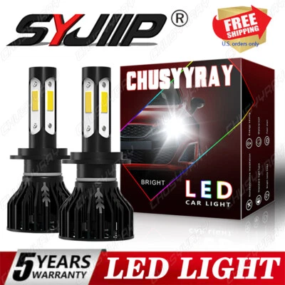 H7 Xenon White LED High Low Beam Headlight Bulb For BMW 320i 328i 330i 335i 340i - Image 1 of 4