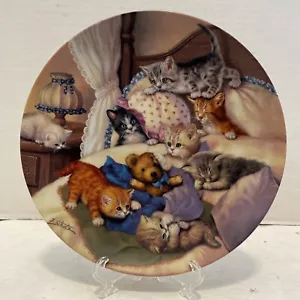 Bradford Exchange*Jurgen Soholz*"Cat Nap" Cat/Kitten 8" Plate - Picture 1 of 2