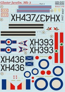 Print Scale 72-371 1/72 Decal for Gloster Javelin Mk-3 Part 2 - Picture 1 of 4