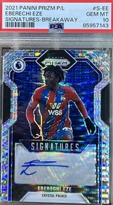 Eberechi Eze, AUTO, PSA10, POP3,2021 Panini Prizm Premier League, Breakaway - Picture 1 of 2