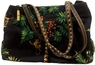 Isabella Fiore Embellished Monkey Tote Bag, Seed Beads & Sequins NWOT, $345 - Image 1 of 4