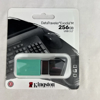 Unidade Flash 256GB Kingston Technology DataTraveler Exodia M USB3.2 Tipo-A - Imagem 1 de 2
