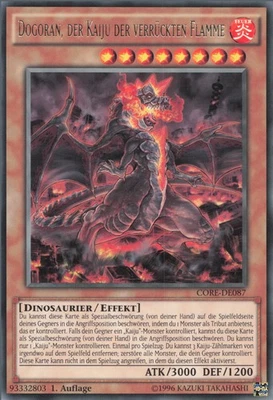 YuGiOh Dogoran, der Kaiju der verrückten Flamme CORE-DE087 Rare NM 1st - Bild 1 von 2