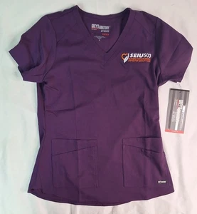 Grey's Anatomy von Barco Spandex Strech Gardena California Aubergine Größe Small - Bild 1 von 7