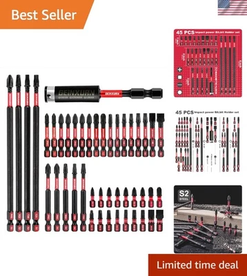 Precision 45PCS Alloy Steel Screwdriver Bit Set with Impact Magnetic Holder - Image 1 of 4