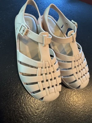 Mini Melissa Niñas Jalea Sandalias Planas Toboganes Zapatos Eslinga Trasera 3 Foto 1 de 4