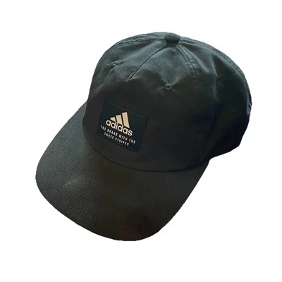 Adidas 3 Stripes Logo Hat Cap Strapback Black Streetwear Hip Hop Hipster Sports - Image 1 of 4