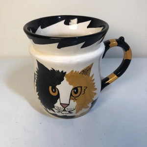Calico Cat Coffee Mug Cats by Nina Lyman Cat Lady Kitschy - Picture 1 of 13